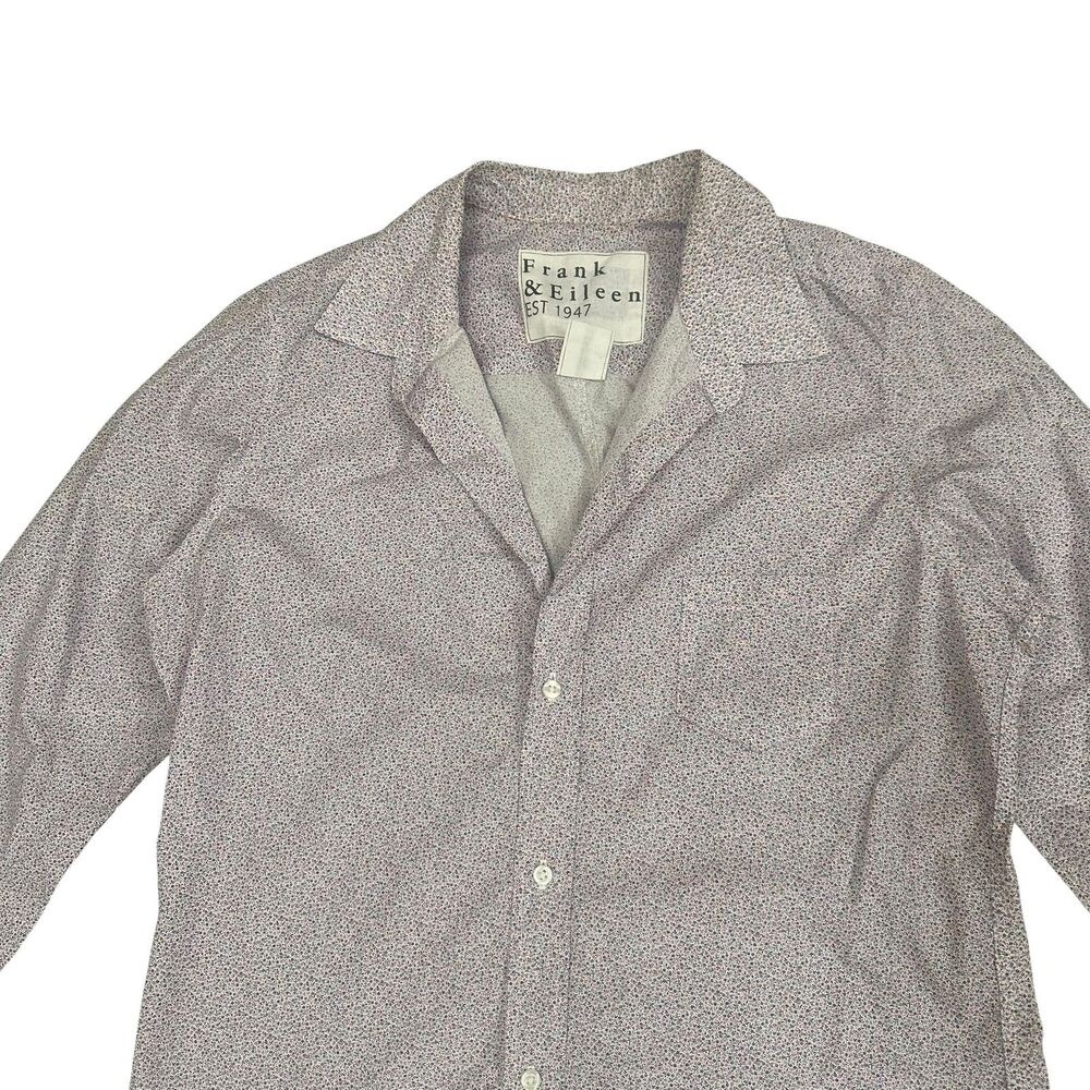 Frank & Eileen Shirt Womens Large Barry Button Up Made in Italy USA